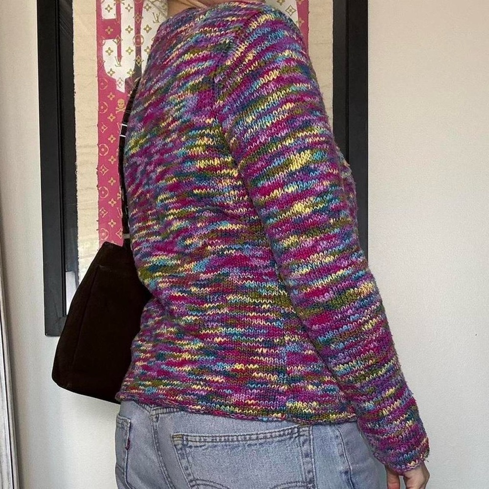 Talbots Colorful Knit Button-Up Cardigan - Picture 6 of 6